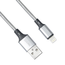 DARK DK-CB-LT100BR USB TO LİGHTNİNG 1MT ÖRGÜLÜ QUİCK CHARGE DESTEKLİ ŞARJ VE DATA KABLOSU